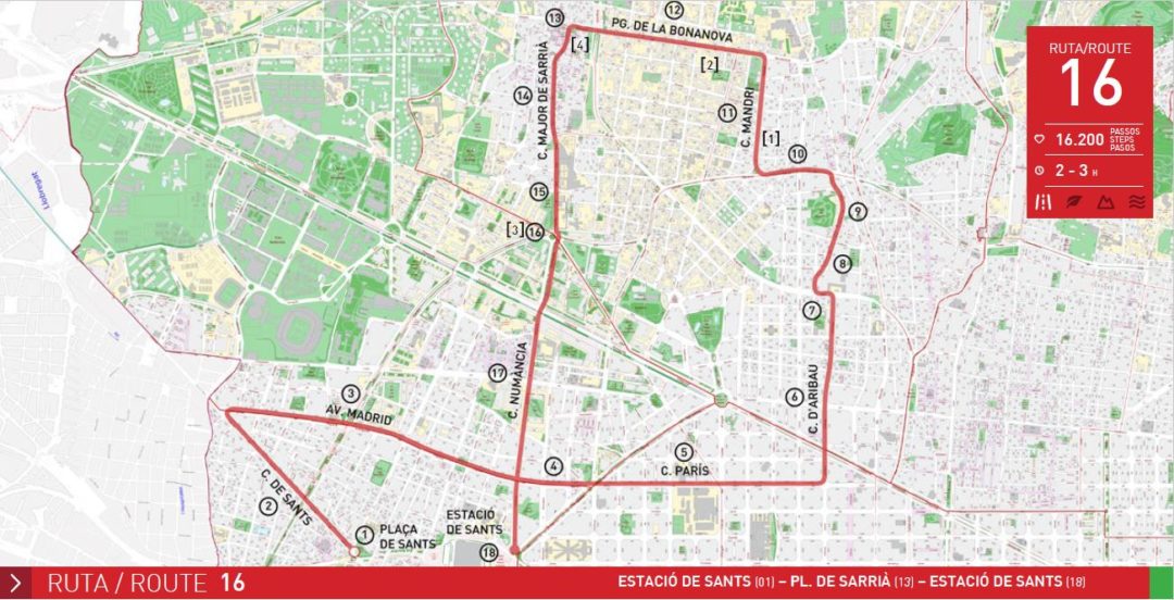 RUTA 16: PL. DE SANTS - PL. DE SARRIÀ - ESTACIÓ DE SANTS - Alex Walk